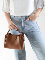 Sac  Main Ida Double Cuir Lancaster Marron ida double 83-vue-porte