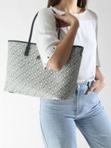 Sac Port paule Th Monoplay Cuir Tommy hilfiger Bleu th monoplay AW17379-vue-porte