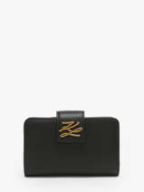 Portefeuille Leder Karl lagerfeld Zwart k autograph A1W32057