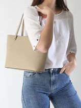 Sac Port paule Medium Karly Cuir Lauren ralph lauren Beige karly 31924351-vue-porte