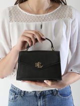 Sac  Main Farrah Cuir Lauren ralph lauren Marron farrah 31968761-vue-porte