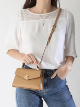 Handtassen Farrah Leder Lauren ralph lauren Beige farrah 31968761-vue-porte