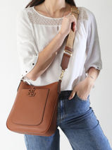 Sac Bandoulire Cameryn Cuir Lauren ralph lauren Beige cameryn 31970152-vue-porte