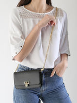 Sac De Soire Tanner Heart Padlock Cuir Lauren ralph lauren Noir tanner 32962115-vue-porte