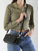 Cross Body Tas Noelle Polyurethaan Guess Zwart noelle ZG787971-vue-porte