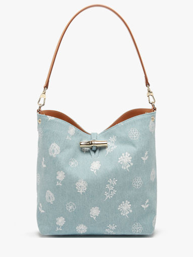Longchamp Le roseau denim Schoudertas Blauw