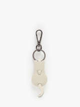 Porte-clefs Chat Cuir Milano Beige caviar CA24125