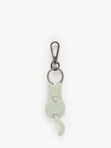Porte-clefs Chat Cuir Milano Vert caviar CA24125
