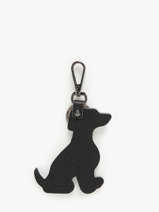 Sleutelhanger Hond Leder Milano Zwart caviar CA24124