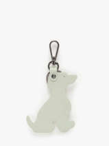Porte-clefs Chien Cuir Milano Vert caviar CA24124