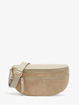 Sac Banane Cuir Milano Beige velvet caviar VC24111