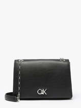 Sac Bandoulire Ck Chain Polyester Recycl Calvin klein jeans Noir ck chain K612810