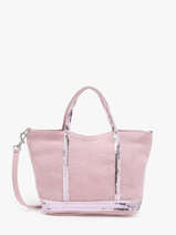 Sac Bandoulire Baby Cabas Lin Paillettes Vanessa bruno Rose cabas lin 31V40410