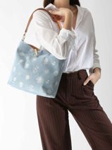 Longchamp Le roseau denim Besace Bleu-vue-porte