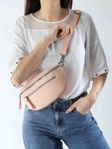 Sac Banane Caviar Cuir Milano Rose caviar CA23111-vue-porte