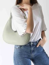 Sac Port paule Caviar Cuir Milano Vert caviar CA24121-vue-porte