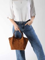 Sac Port paule Velvet Caviar Cuir Milano Violet velvet caviar VC241111-vue-porte