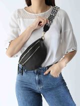 Sac Banane Miniprix Noir sangle 1-vue-porte