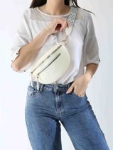 Sac Banane Miniprix Blanc sangle 1-vue-porte