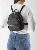 Sac  Dos Guess Marron manhattan SG699432-vue-porte
