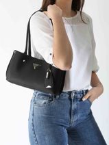 Sac Port paule Emilia Polyurethane Guess Noir emilia BG877809-vue-porte