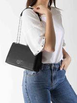 Sac Bandoulire Ck Chain Polyester Recycl Calvin klein jeans Noir ck chain K612810-vue-porte