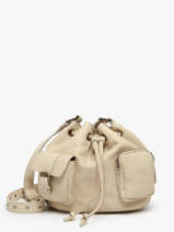 Sac Bandoulire Cargo Cuir Basilic pepper Beige cargo BCAR06