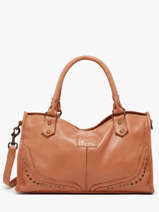 Sac � Main Glam Eyelet Cuir Basilic pepper Marron glam eyelet BGLE22