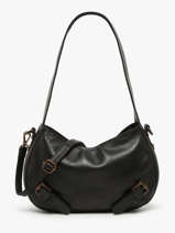 Sac Port paule Strappy Cuir Basilic pepper Noir strappy BSTR02