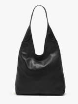 Sac Port� �paule Cow Cuir Basilic pepper Noir cow BCOW2M