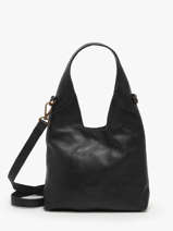 Sac Bandouli�re Cow Cuir Basilic pepper Noir cow BCOW2S