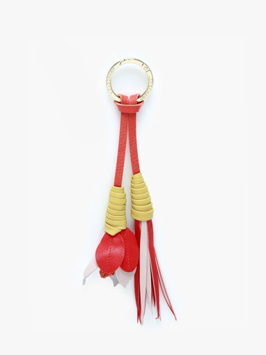 Longchamp Porte-cls grigri fleurs Sleutelhanger Rood