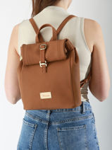 Sac  Dos Muscari Woomen Marron muscari WMUS25-vue-porte