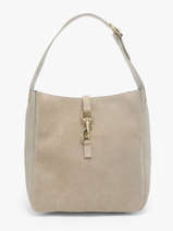 Sac Port� �paule Velvet Caviar Cuir Milano Beige velvet caviar VC24118
