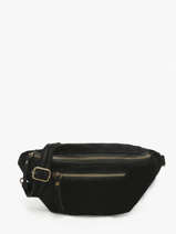 Sac Banane Cuir Milano Noir velvet VE24119