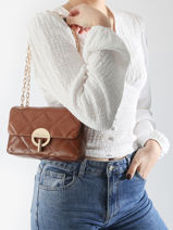 Moyen Sac Moon En Cuir Vanessa bruno Marron moon 84V40533-vue-porte