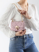Sac Bandoulire Moon Lin Vanessa bruno Rose moon 70V40326-vue-porte
