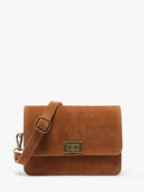 Sac Bandoulire Velvet Cuir Milano Marron velvet VE24115