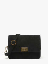 Sac Bandoulire Velvet Cuir Milano Noir velvet VE24115