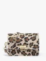 Sac Bandouli�re Velvet Leopardo Cuir Milano Beige velvet leopardo VL24115