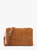 Cross Body Tas Velvet Caviar Leder Milano Bruin velvet caviar VC24117