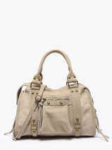 Sac Port paule Velvet Cuir Milano Beige velvet VE24094