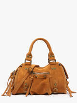 Sac Bandoulire Velvet Cuir Milano Marron velvet VE24093