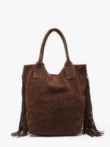 Sac Port paule Velvet Milano Marron velvet VE241114
