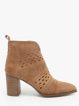 Bottines  Talon City En Cuir Alpe Marron women 53851136