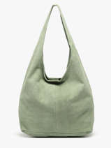 Sac Port paule Velvet Cuir Milano Vert velvet VE24062B