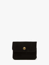 Porte-monnaie Cuir Milano Noir velvet VE23091