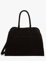Sac Port paule Velvet Cuir Milano Noir velvet VE24118