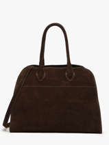 Sac Port paule Velvet Cuir Milano Marron velvet VE24118