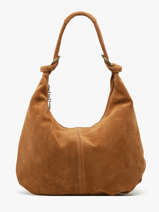Sac Port paule Velvet Cuir Milano Marron velvet VE24111